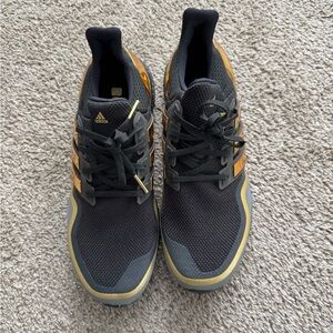 Adidas Men's Black and Gold Athletic Shoes